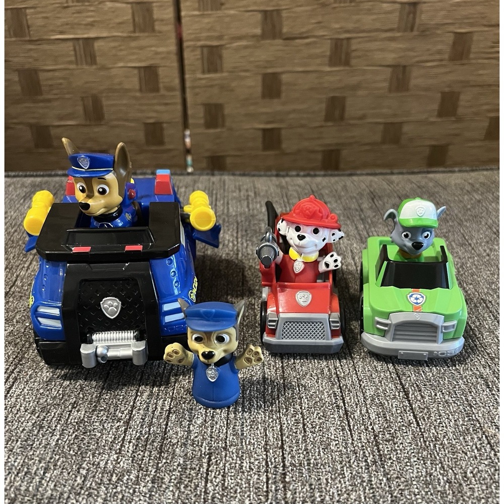 Paw Patrol Lot Characters + Vehicles Chase Marshall Rocky Very Good Condition!‎